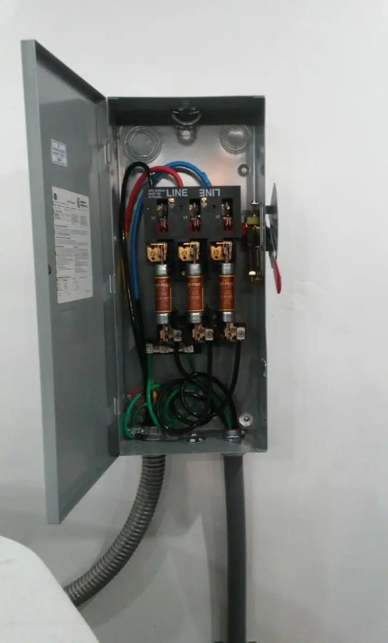 Three-phase disconnect switch installed for Electrical Wiring & Rewiring in Sebastian