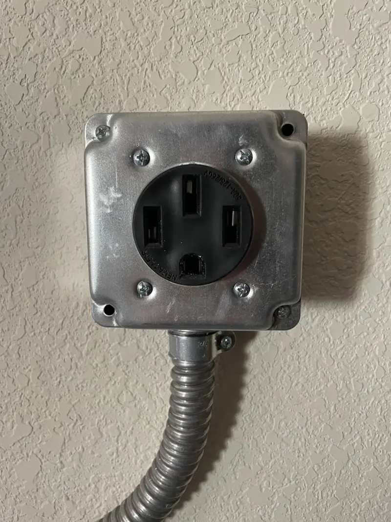 NEMA 14-50 outlet installed for Electrical Panel Upgrade in Sebastian